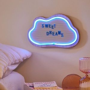 Urban Outfitters neon strip cloud sign board